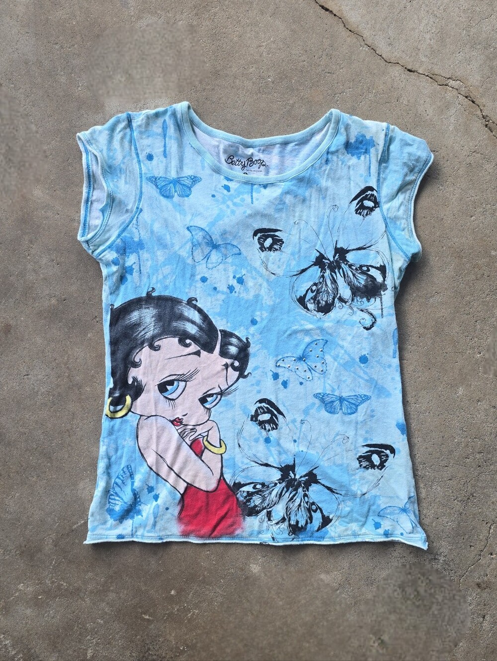 Betty Boop Baby Tee Y2K Retro Art Euro Coded Aop Large